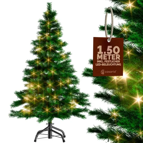 CASARIA Weihnachtsbaum 107722, 150cm mit LED Beleuchtung