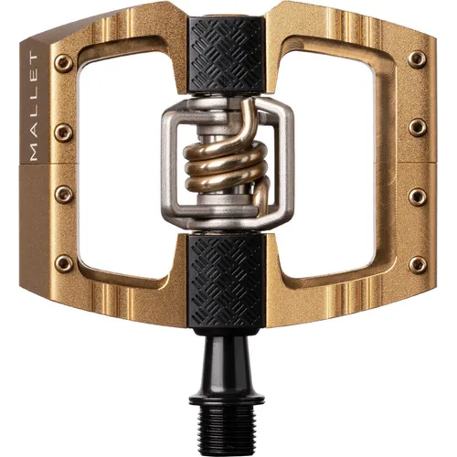 Crankbrothers Mallet DH Loic Bruni Signature Pedale - Bronze/Schwarz - Hochwertige Klickpedale für Mountainbiker, ideal für Casual-Looks. Robuste Konstruktion und optimaler Grip bieten besten Fahrkomfort.