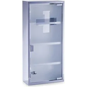 Zeller Medizinschrank ohne Füllung silber