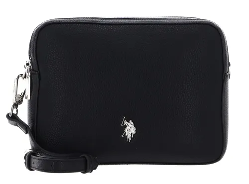U.S. POLO ASSN. Mansion Zip Crossbody Bag Black - Umhängetasche mit zwei Hauptfächern für optimale Organisation, verstellbarer Schulterriemen für individuellen Komfort und stilvolles Design.