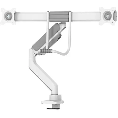 Neomounts DS75-450WH2 - Flexibles Befestigungskit für 2 LCD-Displays - Büroeinrichtung - Voll beweglich mit Kabeldurchführung für eine saubere und ergonomische Arbeitsplatzgestaltung.
