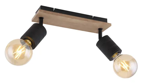 Globo Strahler Josella - Verstellbare Spotlights in Schwarz und Dunkelbraun - Lampen & Leuchten: Globo Strahler Josella vereint modernes Design mit verstellbaren Spotlights für eine optimale Ausleuchtung in jedem Raum.