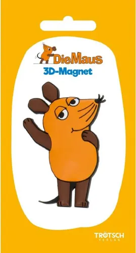 Die Maus 3D Magnet Maus winkt