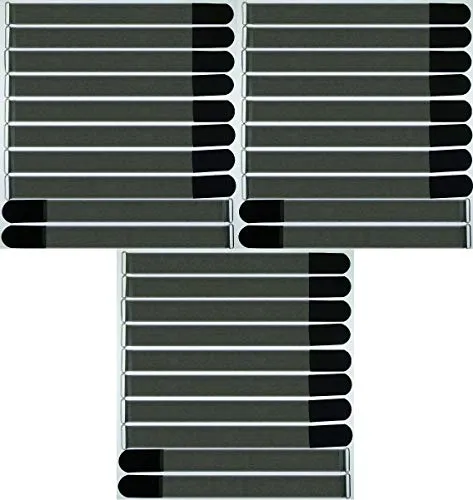 30x 50 cm x 50 mm FUK wiederverschleßbare Klett-Kabelbinder SCHWARZ mit Metall-Öse - Kabel-Klettband 500 mm wiederverwendbar