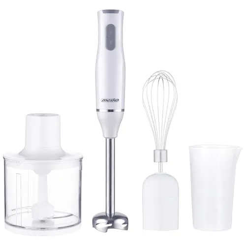 MESKO STABMIXER MS 4629 - Leistungsstarker Stabmixer für müheloses Pürieren, Mixen und Zerkleinern – ideal für die schnelle Zubereitung von Smoothies und Suppen.