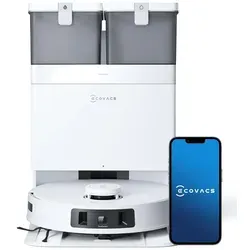 ECOVACS DEEBOT T30C Pro Omni Saugroboter - Staubsauger Roboter mit 12800Pa Saugkraft, Auto-Entleerung und Heißlufttrocknung, ideal für Haushalte mit Haustieren und Teppichen.