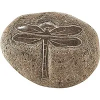Kobolo Dekostein Dragonfly - Naturstein Dekoration - Gartenstatuen - Hochwertiger Dekostein mit Libellenmotiv aus robustem Naturstein, ideal für die stilvolle Gestaltung von Garten, Terrasse oder Balkon.