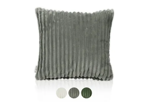 Lycce Dekokissen Kissenbezug Deluxe aus extra breitem, flauschigem Cordstoff 50x50cm