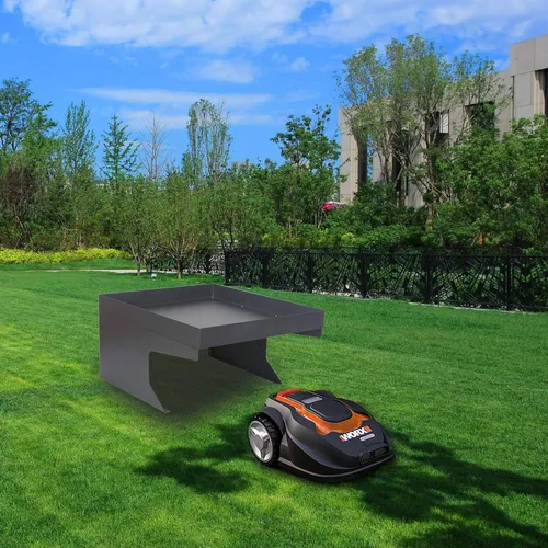 Bc-elec HMGL01 Garage für Rasenmäher-Roboter - Carport aus verzinktem Stahl mit dekorativem Dach, schützt Ihren Rasenmäher-Roboter vor Witterungseinflüssen und verlängert seine Lebensdauer.