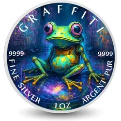 Cosmic Croaker Portal Painter 1oz Feinsilber Farbige Münze in silber von OEM