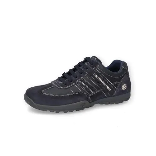 Dockers by Gerli Herren Low-Top Sneaker - Herren-Hallenschuhe mit Wechselfußbett für optimalen Komfort, ideal für Freizeit und Business. Strapazierfähiges Obermaterial und modernes Design in Navy.