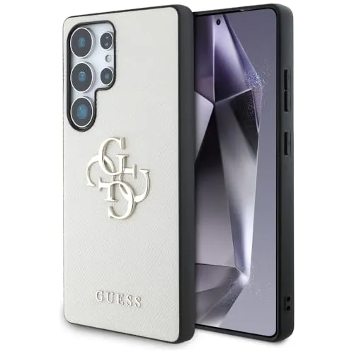 Guess Grained Big 4G Logo Case für Samsung Galaxy S25 Ultra