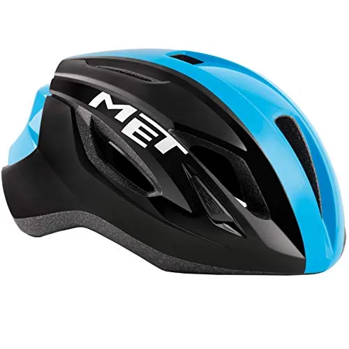 MET STRALE Fahrradhelm, blau-schwarz-glänzend, Größe M - Der MET Strale ist der ideale Allround-Rennradhelm für anspruchsvolle Fahrer. Mit innovativer Aerodynamik und effektiver Belüftung bietet er Komfort und Sicherheit – perfekt für jedes Abenteuer auf zwei Rädern.