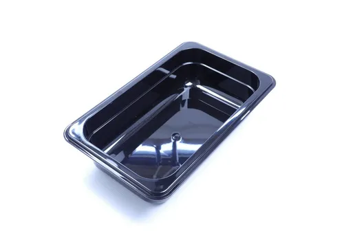 AcMax Thermobehälter GN 1/4 Polycarbonat schwarz GN-Behälter 1,8 Liter Tiefe 65mm