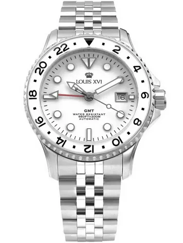 LOUIS XVI Mirabeau Automatik GMT Herrenuhr 41mm 20ATM - Armbanduhren mit 2 Zeitzonen und 20 ATM wasserdicht. Die sportliche LOUIS XVI LXVI1430 bietet Saphirglas und ein elegantes Edelstahl-Gehäuse.