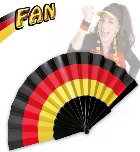 Fächer Deutschland Germany Fan Fußball WM EM Flagge schwarz rot gold 125270013