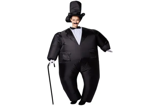 tectake® Selbstaufblasbares Kostüm Smoking in schwarz von dressforfun