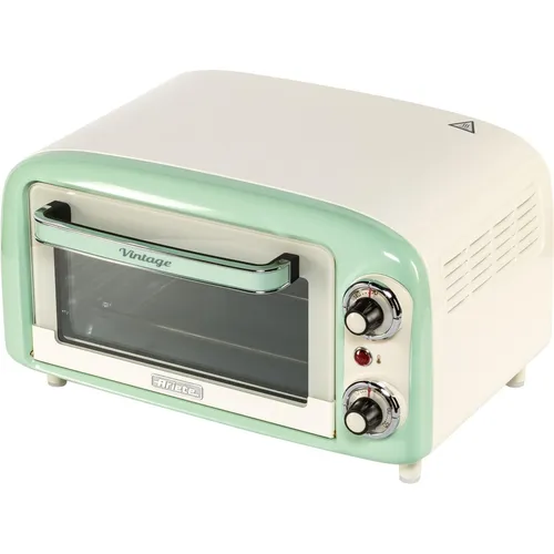 Ariete 3919 Vintage Minibackofen - Kleinbackofen mit 10 L Fassungsvermögen und 800 W Leistung, ideal zum Backen oder Erwärmen – bringt Retro-Charme in deine Küche!