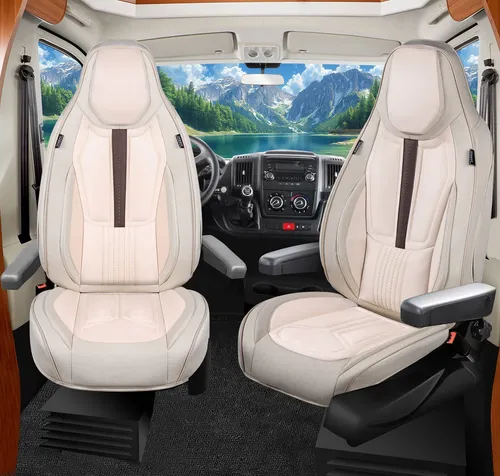 Wohnmobil Sitzbezüge für Fiat DS4 – Beige Schonbezüge