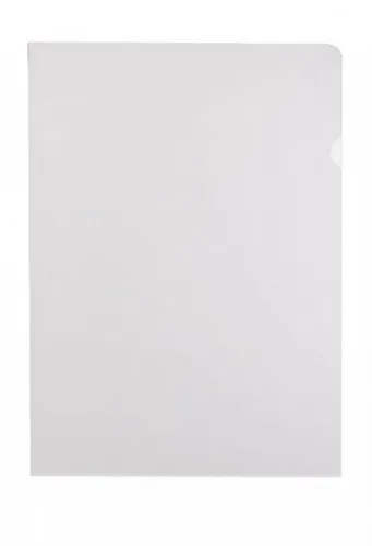 Kranholdt Prospekthülle Sichthüllen A4 120my aus PP, mit Daumenaussparung, oben und seitlich offen, genarbt