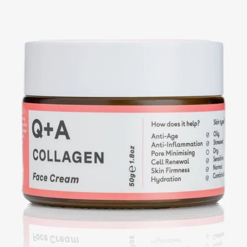 Q+A Collagen Face Cream, Anti-Aging Feuchtigkeitscreme für straffe, hydratisierte Haut
