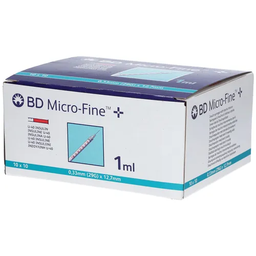 BD Micro-Fine + U 40 Insulin Spritzen 12,7 mm - 100 ml - Zubehör für Diabetiker, präzise und schmerzarme Injektionen für eine verbesserte Lebensqualität.