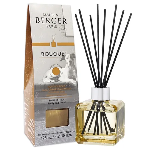 MAISON BERGER PARIS Diffuser Anti-Tiergerüche - Ganzkörperpflege, mit blumig-fruchtigen Noten neutralisiert unangenehme Tiergerüche und sorgt für ein frisches Raumklima. Nachfüllbar mit 200 ml Refill für langanhaltenden Duft.