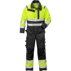 Fristads High Vis Overall Kl. 3 8026 - Warnschutz-Gelb/Schwarz - 2XL - Hochsichtbarer Warnschutz-Overall aus schmutz- und wasserabweisendem Material. Mit CORDURA®-Verstärkungen für zusätzliche Langlebigkeit und angenehmem Tragegefühl. Ideal für anspruchsvolle Arbeitsbedingungen.