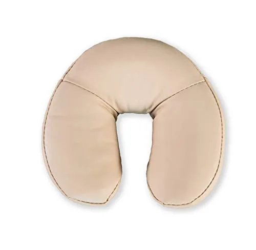 Zen – Premium Gesichtskissen für Massageliegen – Kopfpolster aus weichem Schaumstoff mit Kunstleder-Bezug – Kopfteil-Kissen für Kosmetik-, Therapie- & Behandlungsliegen – Massage-Zubehör (Cremé)
