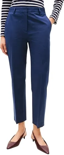 Tommy Hilfiger Damen CO Slim Straight Chino WW0WW40504 Chino, Blau (Pitch Blue), 42, Blau (Pitch Blue), 42 W