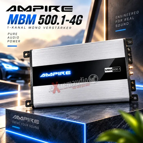 AMPIRE MBM500.1-4G Endstufe – 500 Watt Class D
