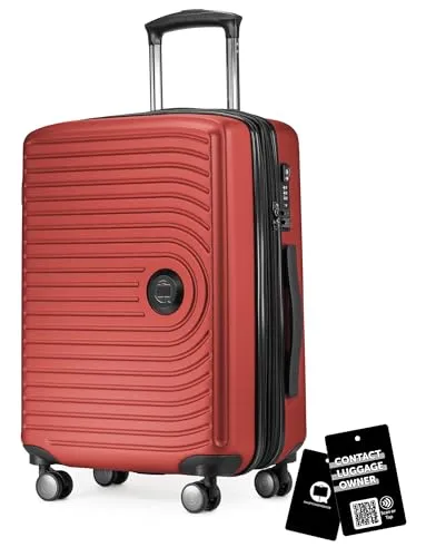 Hauptstadtkoffer Mitte - Handgepäck Trolley mit Digitalem Gepäckanhänger - Optimales Handgepäck mit 55 x 40 x 23 cm, erweiterbar auf 55 x 40 x 31 cm. Der digitale Gepäckanhänger sorgt für anonymen Kontakt bei Verlust. Robuste Hartschale aus 100% ABS für Stabilität und modernes Design.