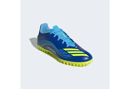 adidas Performance F50 MESSI CLUB Fußballschuh für Kunstrasen und Asche, blau, Größe 45 1/3 EU - Sportlicher Fußballschuh mit Multinockenprofil für optimalen Grip auf harten Untergründen. Ideal für ambitionierte Spieler, die ihre Leistung steigern möchten.