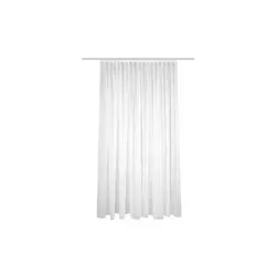 HOMEbasics 41600 Fertigstore SABLIO, transparent - Scheibengardinen & Kurzstores: Eleganter Sablé-Effekt, der Licht durchlässt und eine angenehme Atmosphäre schafft. Perfekte Faltenbildung dank Faltenband 1:3 und integriertem Bleiband. Maße: 245 x 600 cm, Farbe: Weiß.
