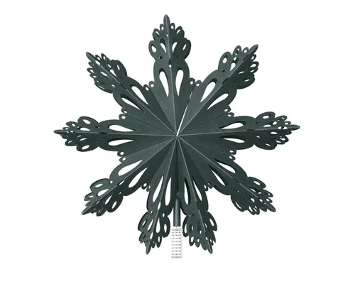 Broste Copenhagen Dekofigur CHRISTMAS STAR Baumspitze Papier deep forest 30 cm, Snowflake Baumspitze