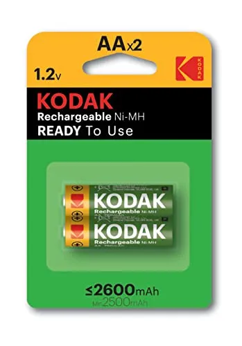 Kodak Akku-Batterien AA Mignon NI-MH 2600 mA, 2-er Pack von Kodak