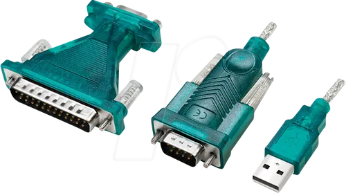 LOGILINK UA0042B - USB 2.0 Konverter, A Stecker auf DB9/DB25, 1,3 m