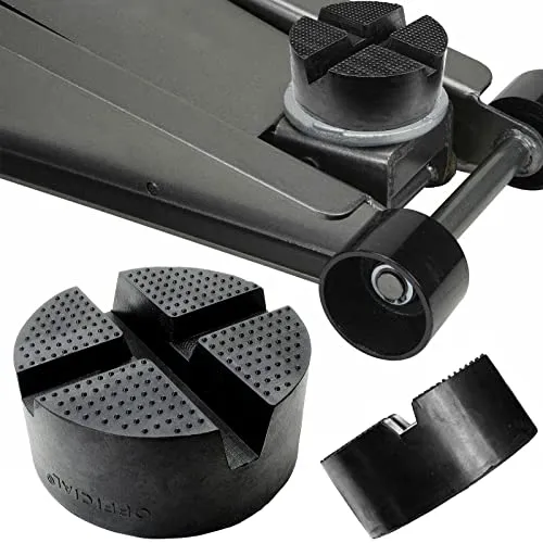 Wagenheber Gummiauflage Universal mit Nut und Profil und Hebebühnen Unterstellbock Gummiblock Gummiklotz Für Rangierwagenheber KFZ PKW SUV