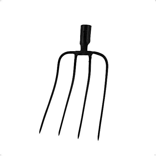 Rekord Dunggabel (Stahl, geschmiedet) mit 4 Zinken, Arbeitsbreite: ca. 22 cm, optional auch mit 130 cm Stiel verfügbar, Mistforke, Mistgabel, Forke, Kompostgabel