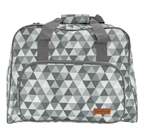 Semplix Nähmaschinentasche - Diamond Design - Nähmaschinentasche im attraktiven Diamond Design (stein/grau) mit dickem Polster für optimalen Schutz. Ideal für den komfortablen Transport Ihrer Nähmaschine inklusive Zubehör.