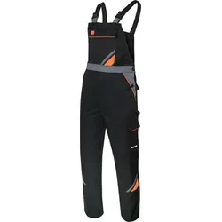 Professional black Latzhose schwarz mit Kniepolstertaschen 320 g/m2 52 - Schwarz - 52