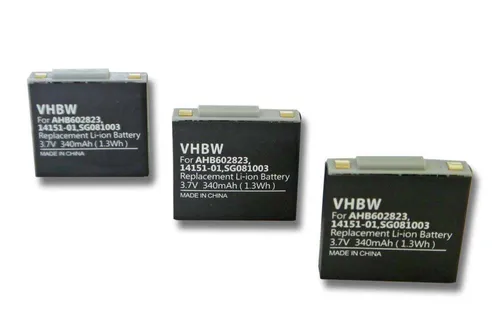 vhbw Akku passend für GN Netcom Jabra 9120, GN9120, 9125, GN9125, GN9120 Akku Akku Li-Polymer 340 mAh (3,7 V), Leistungsfähige Austausch-Akkus für schnurlosen Kopfhörer, Headset