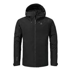SCHÖFFEL Ins Jacket Style Wildkar MNS BLACK - Wasserdichte Herrenjacke mit 2-Lagen VENTURI, ideal für Outdoor-Abenteuer und wechselhafte Wetterbedingungen