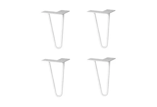 WAGNER design yourself Möbelfuß Möbelbein - HAIRPIN LEGS 4er Set - Retro Style - Stylische Möbelbeine im HAIRPIN DESIGN aus pulverbeschichtetem Stahl, ideal für individuelle Möbelgestaltungen. Verleihen Sie Ihren Möbeln einen modernen Retro-Look mit einfacher Montage dank integrierter Anschraubplatte.