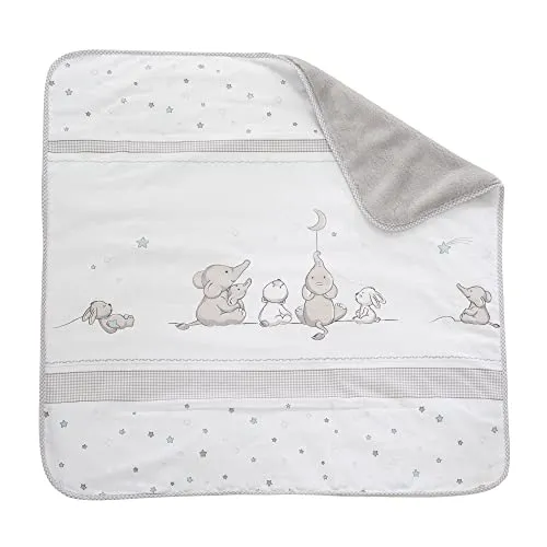 Roba Kids Kuscheldecke 80x80 cm - Sternenzauber für Babies - Kuscheldecke in 80x80 cm, ideal für Babys, mit einem zauberhaften Sternendesign für süße Träume und Geborgenheit.