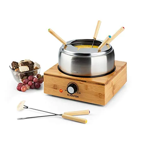 Fondue Set Edelstahl mit 800 W für 6 Personen