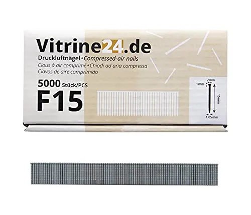 Stiftnägel Druckluft Nägel 10 15 20 25 30 40 50 mm Druckluft Tacker Nagelpistole Druckluftnagler Stauchkopfnägel Nagler Stauchkopfstifte Drucklufttacker (MKS-F15)
