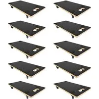 Mega Deal 10x Profi Transportroller in schwarz von Proregal