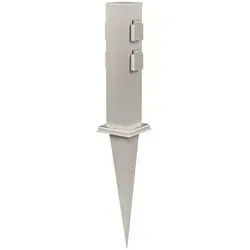 ledscom.de Garten-Steckdosen-Säule Polly in weiß von LEDs Com