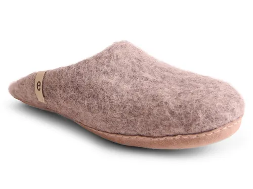 Egos Unisex Filzpantoffel mit Ledersohle – Bequeme Hausschuhe in grau 41 EU - Hausschuhe aus antibakteriellem Wollfilz, atmungsaktiv und hautschonend. Ideal für gemütliche Stunden zu Hause, maschinenwaschbar bei 30 °C.